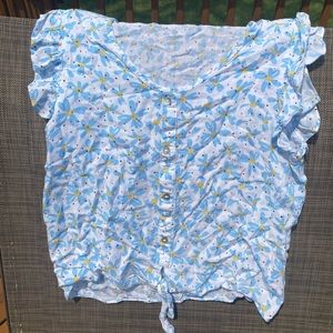 Culdado con el perro floral top